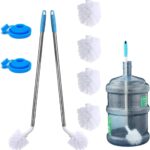 Long Cleaning Brush For 5 Gallon Water Bottle Nylon Bristles And Stainless Steel Handle Bendable Bottle Cleaning Brushes